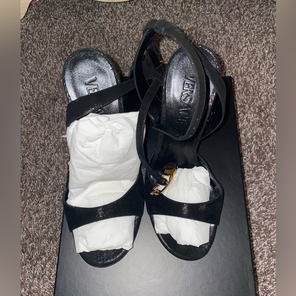 Versace Black Heels